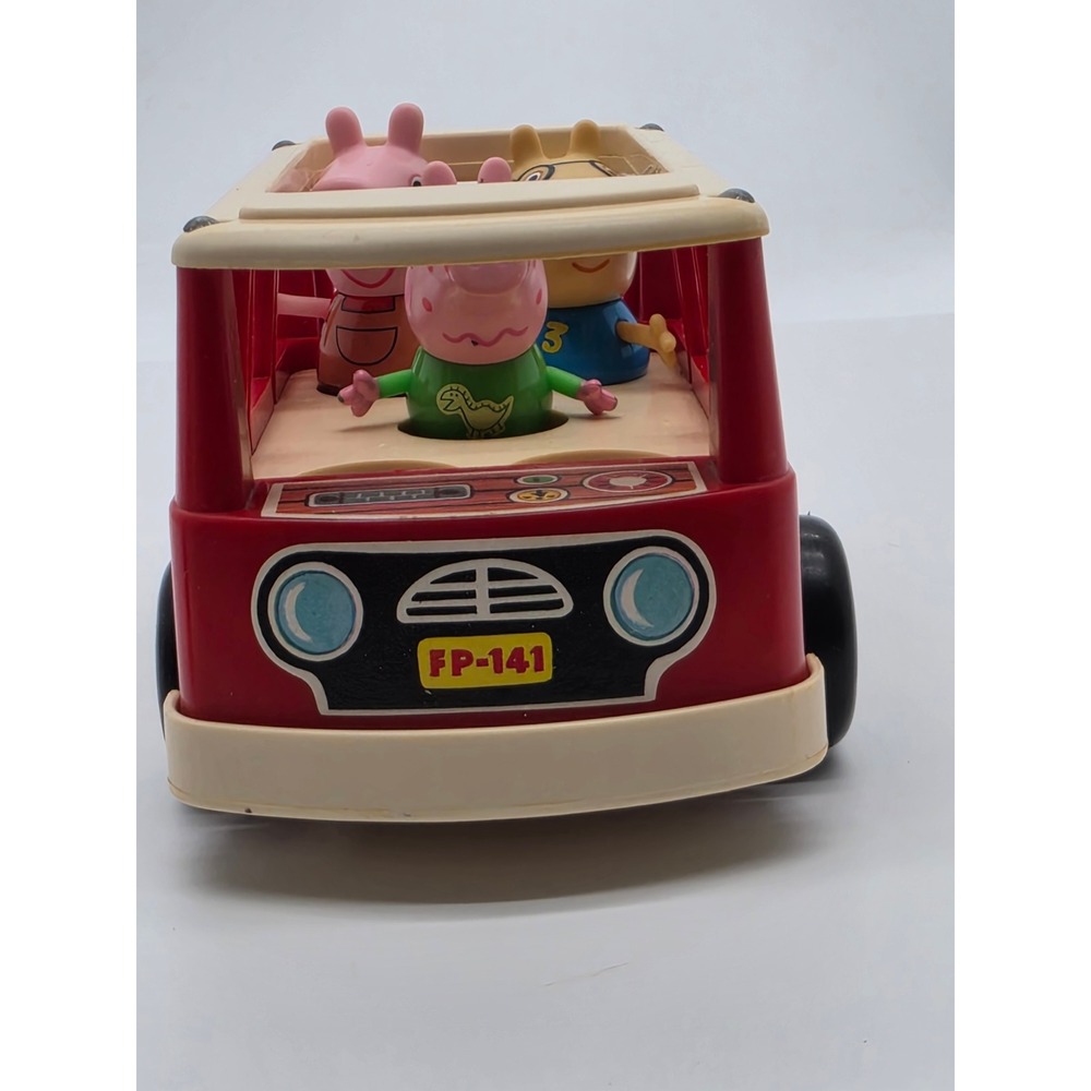 1969 Fisher Price Play Family Mini Bus Model #141 with Mickey and Peppa Pig - Picture 7 of 16
